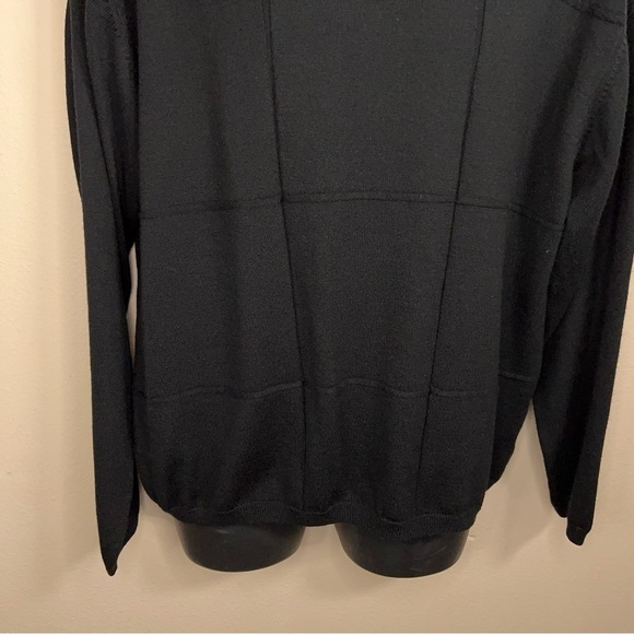 XL VINTAGE TSR MENS BLACK SWEATER LONG SLEEVE HIGH NECK KNIT ACADEMIA STRETCH - Picture 13 of 13